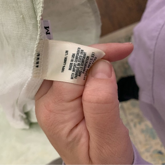 Bella Dahl Linen Green Dress - Picture 3 of 3